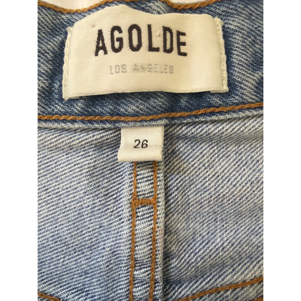 AGOLDE "90s"  Mid Rise Loose Fit Jeans Light Indigo Organic Cotton 26 - Picture 9 of 14